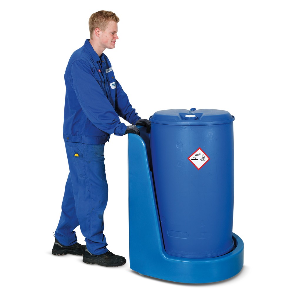 Produktabbildung Nr. 2: Rouleur de fûts, capacité de charge 300 kg, cuve intégrée, avec dossier de poussée