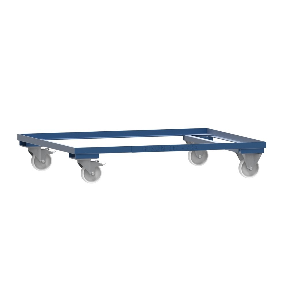 Illustration du produit: Rouleur pour caisse grillagée HESON®, peinte, pour des conteneurs de 1 200 x 1 000 mm, bleu gentiane