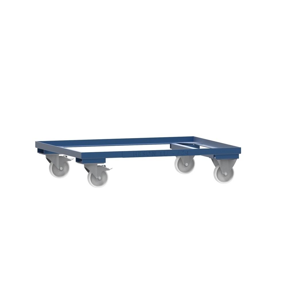 Illustration du produit: Rouleur pour caisse grillagée HESON®, peinte, pour des conteneurs de 1 000 x 800 mm, bleu gentiane
