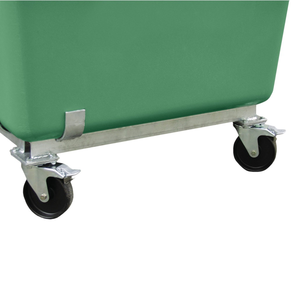 Illustration du produit: Rouleur pour conteneurs rectangulaires CEMO en PRV, 200 litres, hauteur 600 mm