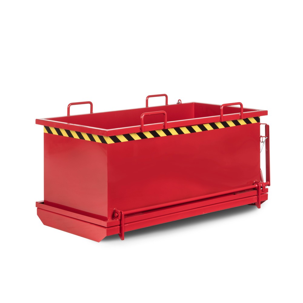 Illustration du produit: RR-Industrietechnik® Benne à fond basculant type RKB, volume 0,5 m³, RAL 3000 rouge feu