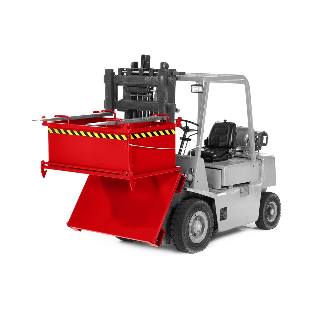 Produktabbildung Nr. 2: RR-Industrietechnik® Klappbodenbehälter Typ RBB, Volumen 0,5 m³, RAL 3000 feuerrot