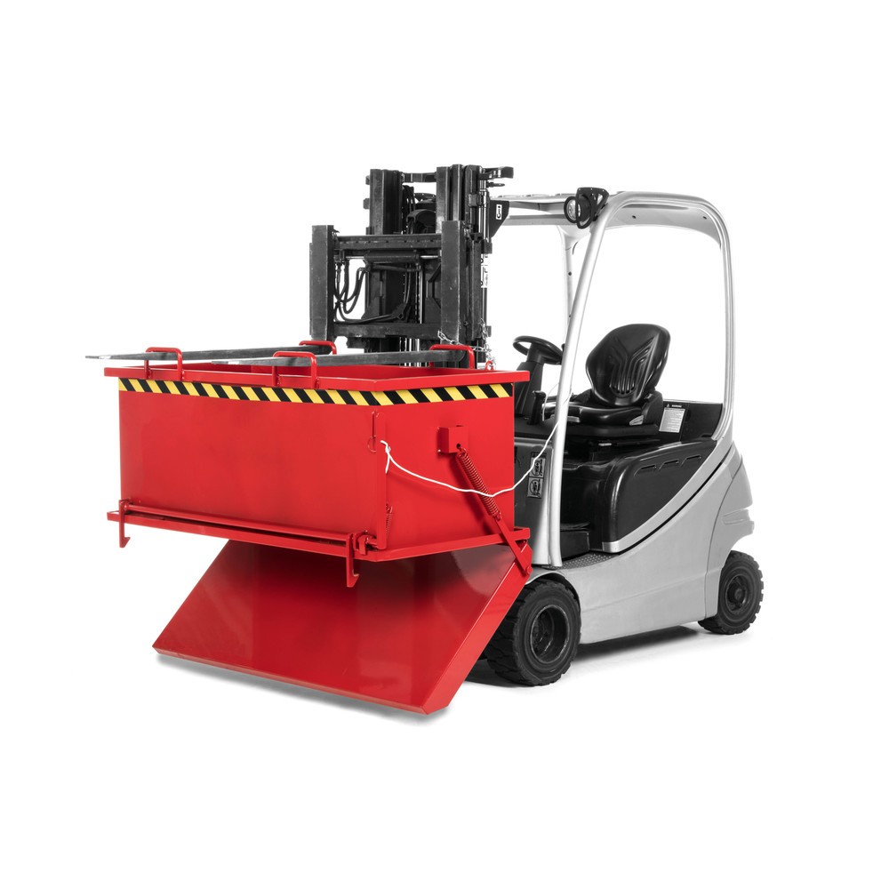 Produktabbildung Nr. 2: RR-Industrietechnik® Klappbodenbehälter Typ RKB, Volumen 0,5 m³, RAL 3000 feuerrot