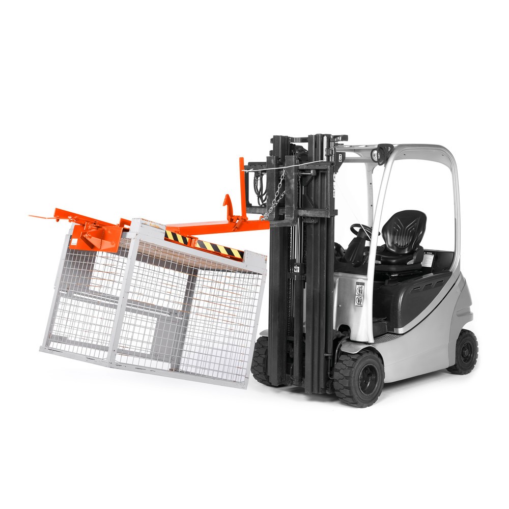 Produktabbildung Nr. 2: RR-Industrietechnik® Retourneur de caisses grillagées type RGW, capacité de charge 450 kg, RAL 2004 orangé pur