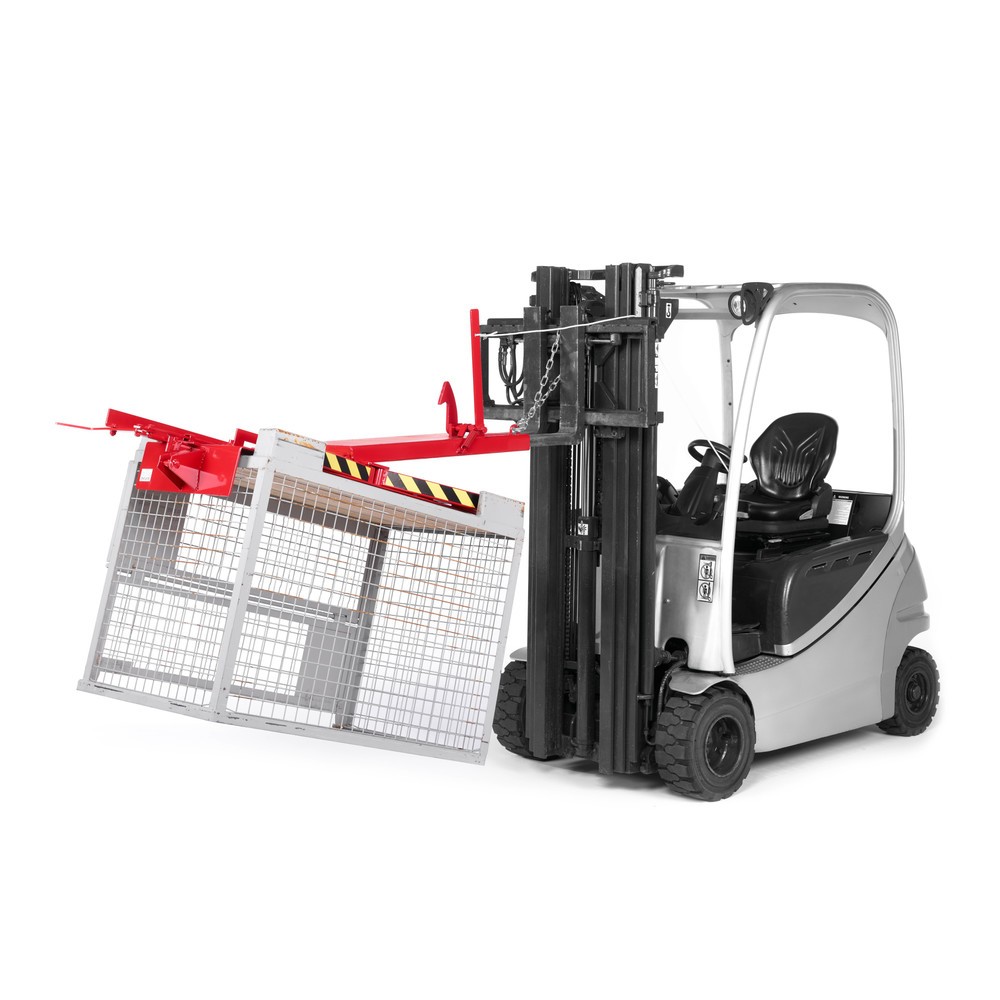 Produktabbildung Nr. 1: RR-Industrietechnik® Retourneur de caisses grillagées type RGW, capacité de charge 450 kg, RAL 3000 rouge feu