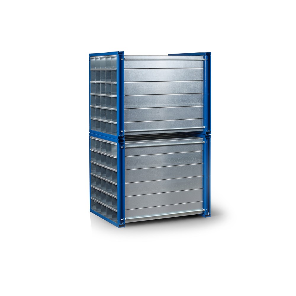 Produktabbildung: RR-Industrietechnik® Wabenregal Typ RWR, HxBxT 1.000 x 1.000 x 1.000 mm, Fächeranzahl 12