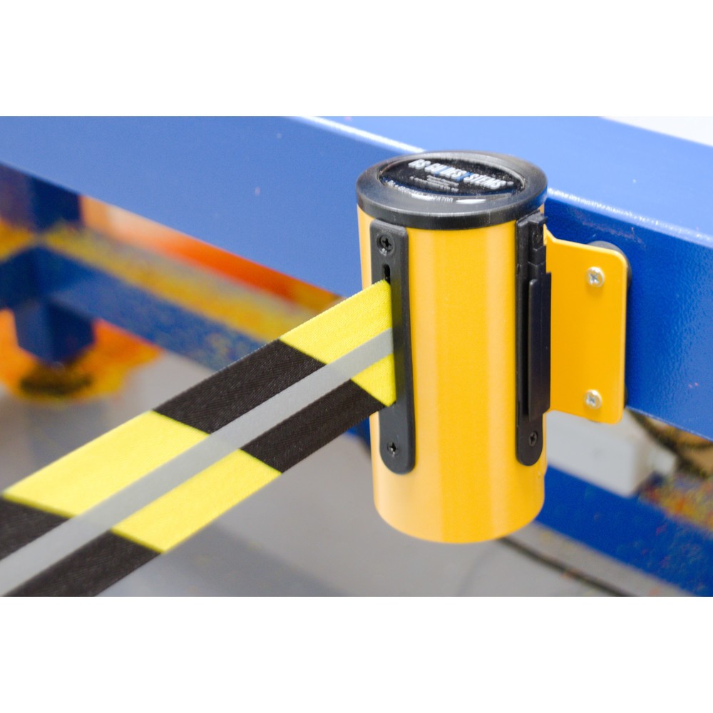 Produktabbildung Nr. 5: RS-GUIDESYSTEMS® Gurtkassette GLW 45-E REFLECTO, Wandmontage, Länge 2,3 m, Breite 50 mm, Gehäuse gelb, Gurt schwarz/gelb