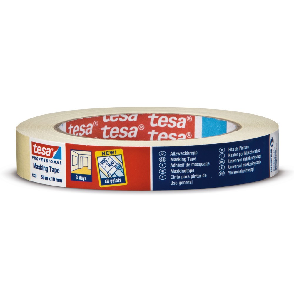Illustration du produit: Ruban adhésif tesa® 4323, faiblement crêpé, largeur du ruban 50 mm