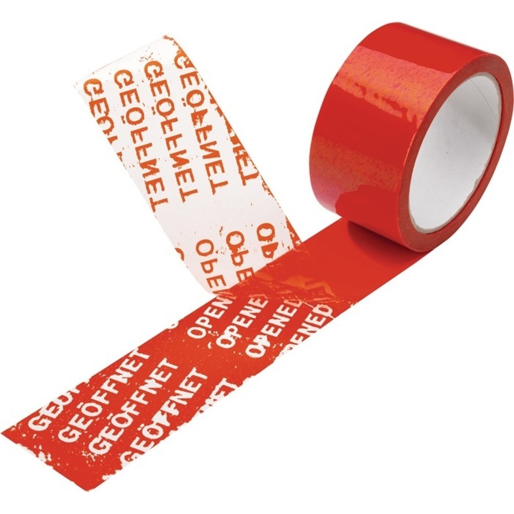 Illustration du produit: Ruban adhésif d’emballage de sécurité ENVO TAPE® rouge longueur 50 m largeur 50