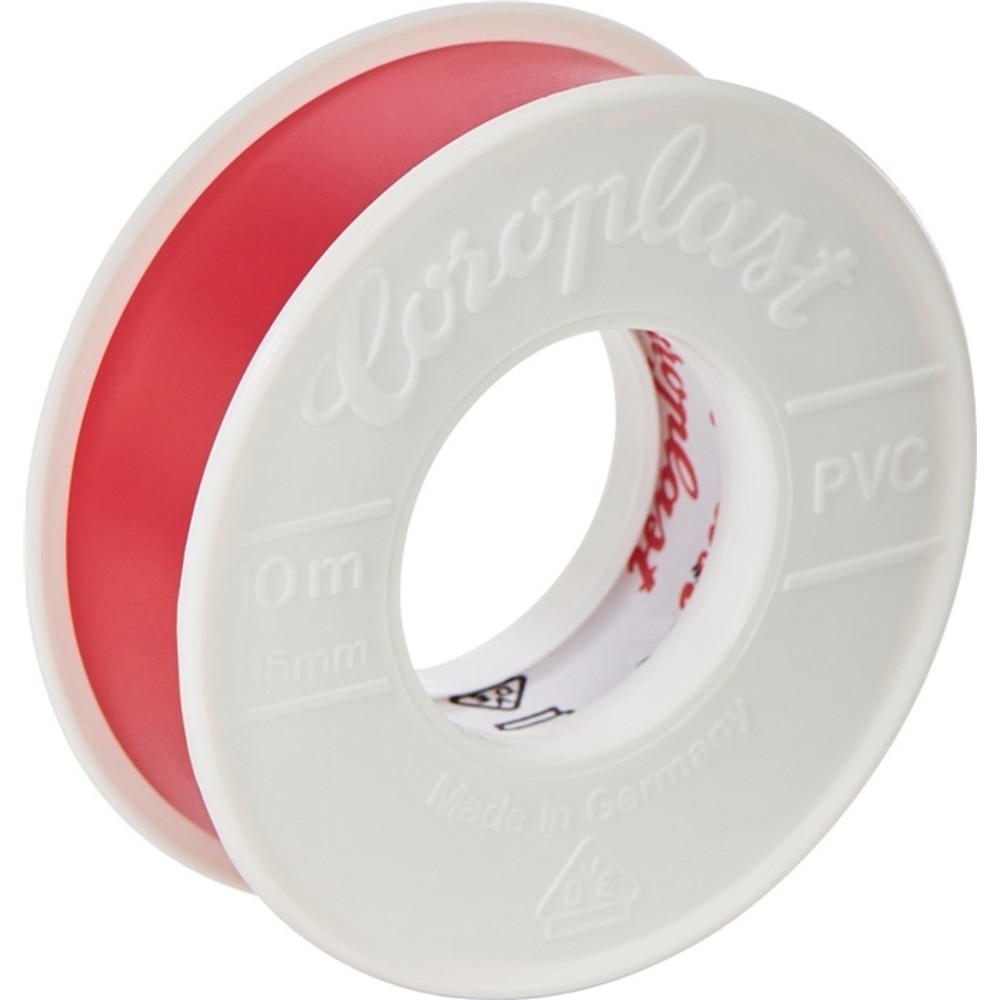 Produktabbildung Nr. 2: Ruban isolant électrique 302 rouge longueur 10 m largeur 15 mm rouleau COROPLAST