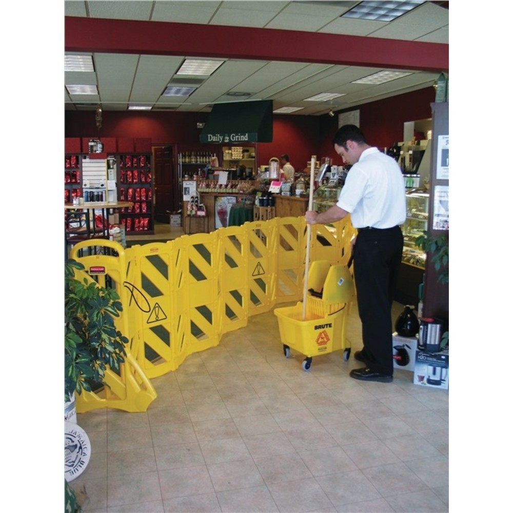Produktabbildung Nr. 3: RUBBERMAID Absperrgitter PE gelb B600xH1000mm mobil,16-tlg