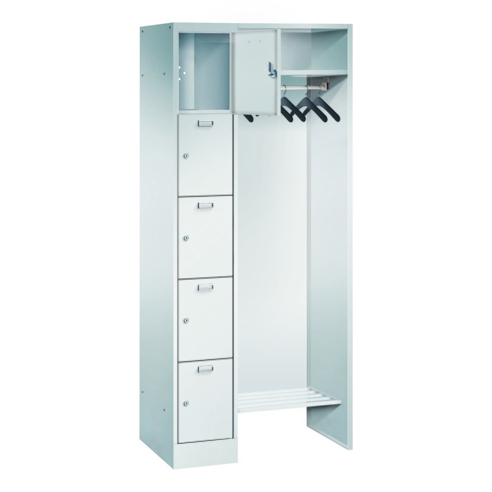 Produktabbildung: Rückwand für PAVOY Schliessfachgarderobe mit 5 Ablagestellen, 1x 450 mm