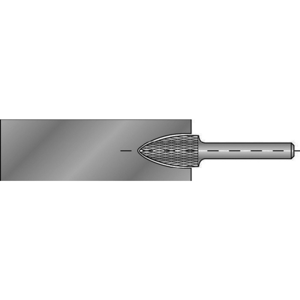 Produktabbildung Nr. 2: RUKO Frässtift SPG, Hartmetall Blank, Ø 8 mm Kopflänge 18 mm Schaft-Ø 6 mm, Verzahnung KVZ 4