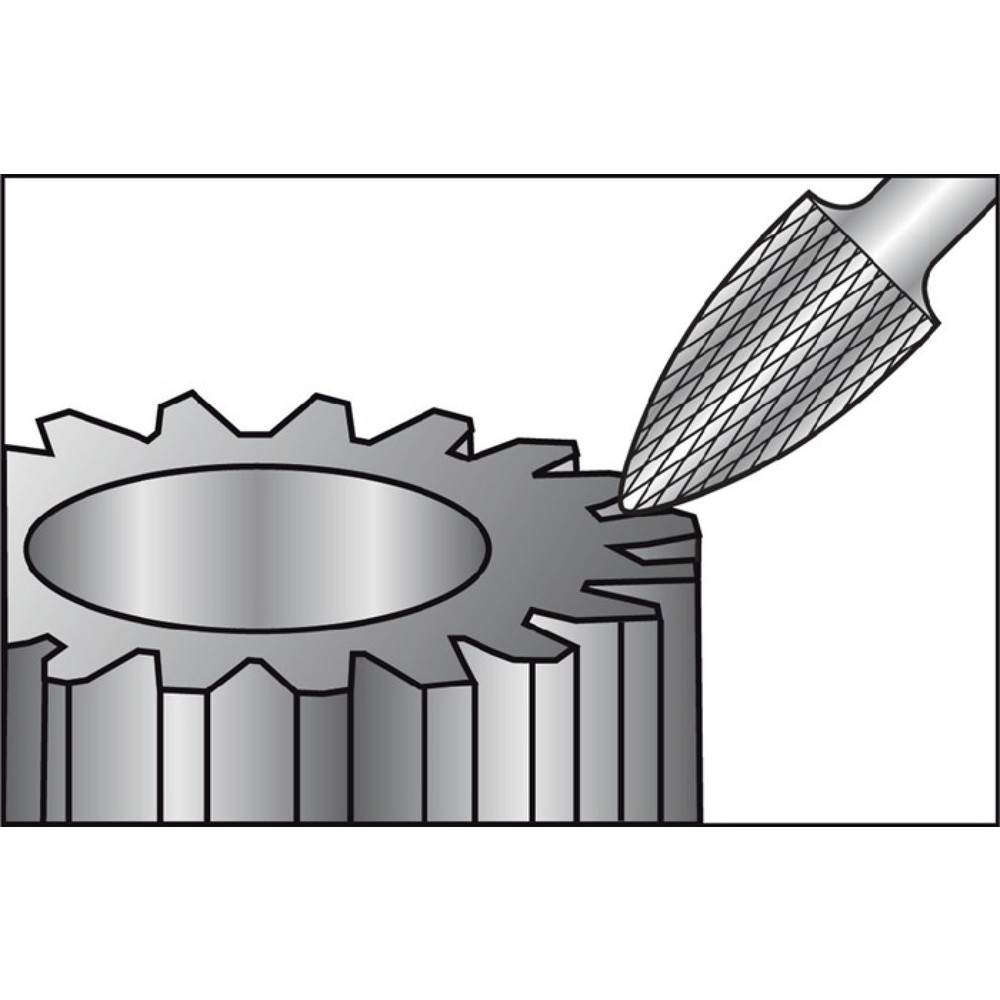 Produktabbildung Nr. 3: RUKO Frässtift SPG, Hartmetall Blank, Ø 8 mm Kopflänge 18 mm Schaft-Ø 6 mm, Verzahnung KVZ 4