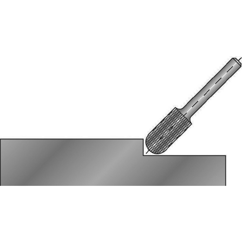 Produktabbildung Nr. 2: RUKO Frässtift WRC, Hartmetall Blank, Ø 12 mm Kopflänge 25 mm Schaft-Ø 6 mm, Verzahnung KVZ 4