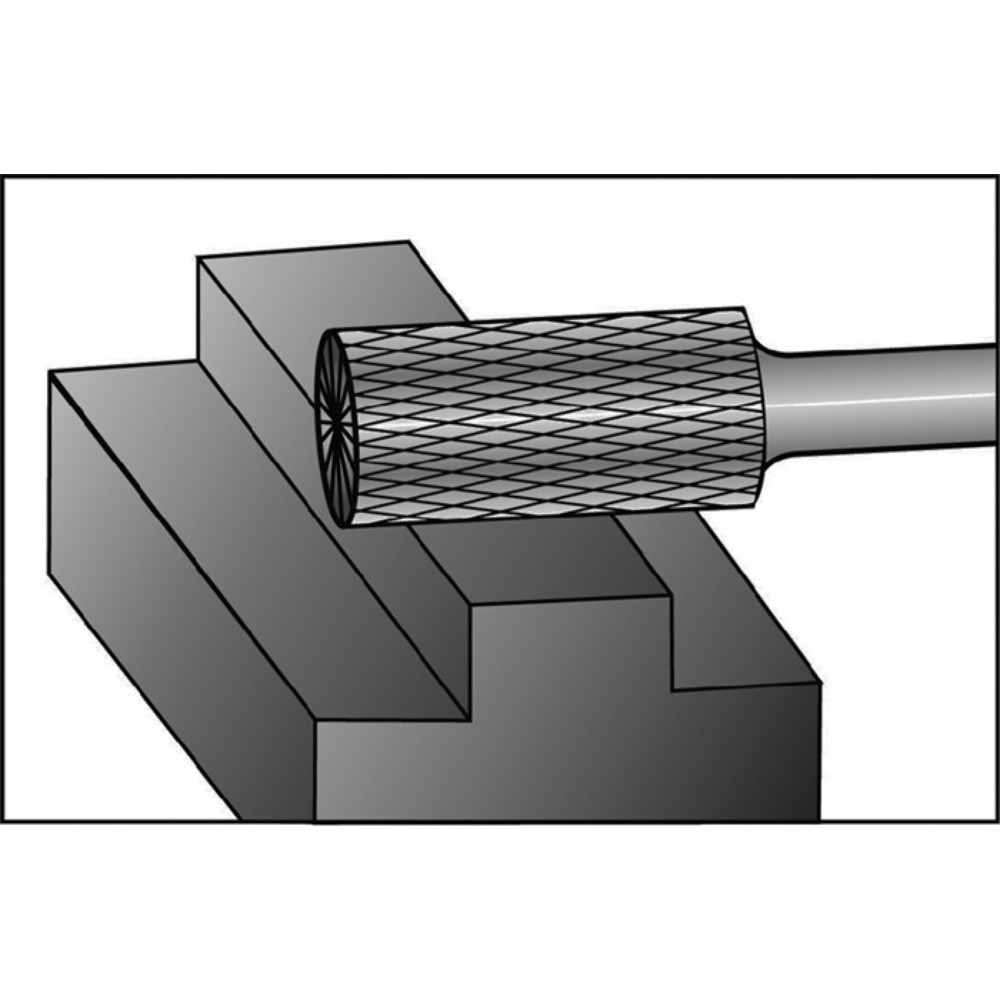 Produktabbildung Nr. 3: RUKO Frässtift ZYA, Hartmetall Blank, Ø 6 mm Kopflänge 18 mm Schaft-Ø 6 mm, Verzahnung KVZ 4 mit Stirn