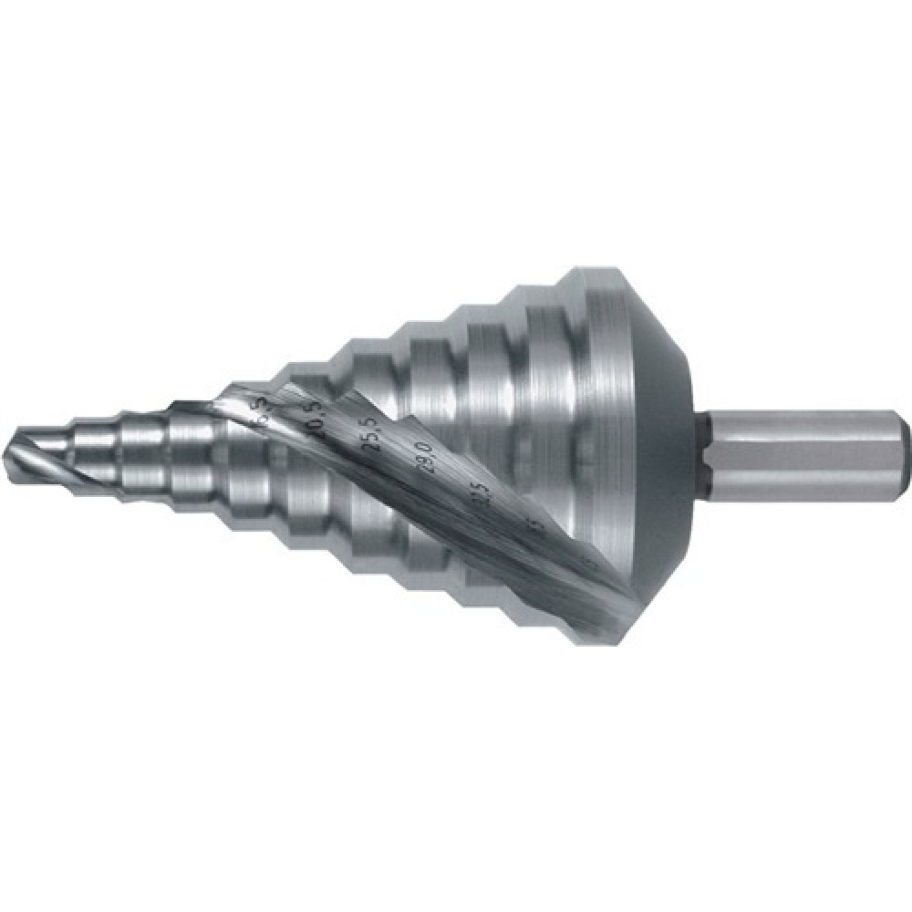 Produktabbildung: Stufenbohrer Bohrber.6,5-40,5mm HSS Spiralnut RUKO