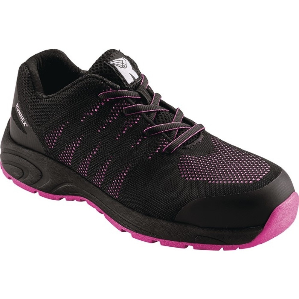 Produktabbildung: RUNNEX Damensicherheitsschuh GirlStar 5180, S1P SRC EN ISO 20344/20345, Grösse 38 schwarz/pink, Polyester