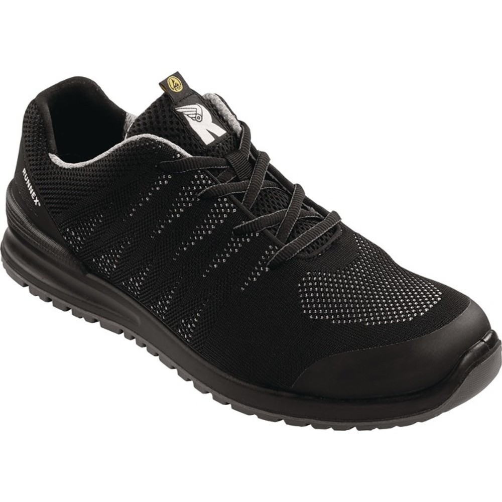 Produktabbildung: RUNNEX Sicherheitshalbschuh SportStar 5108, S1P SRC ESD EN ISO 20344/20345, Grösse 40 schwarz/grau, Polyester