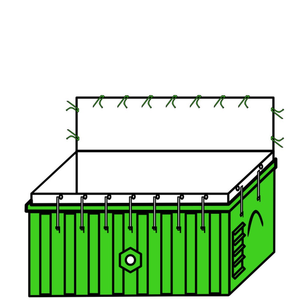 Illustration du produit: Sac conteneur amiante et laine minérale, avec fermeture et sangles de maintien, conteneur mobile