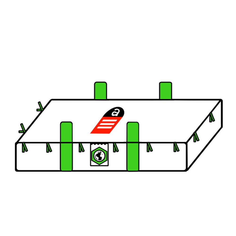 Illustration du produit: Sac de transport Big Bag amiante, avec boucles de levage, capacité de charge 1 700 kg