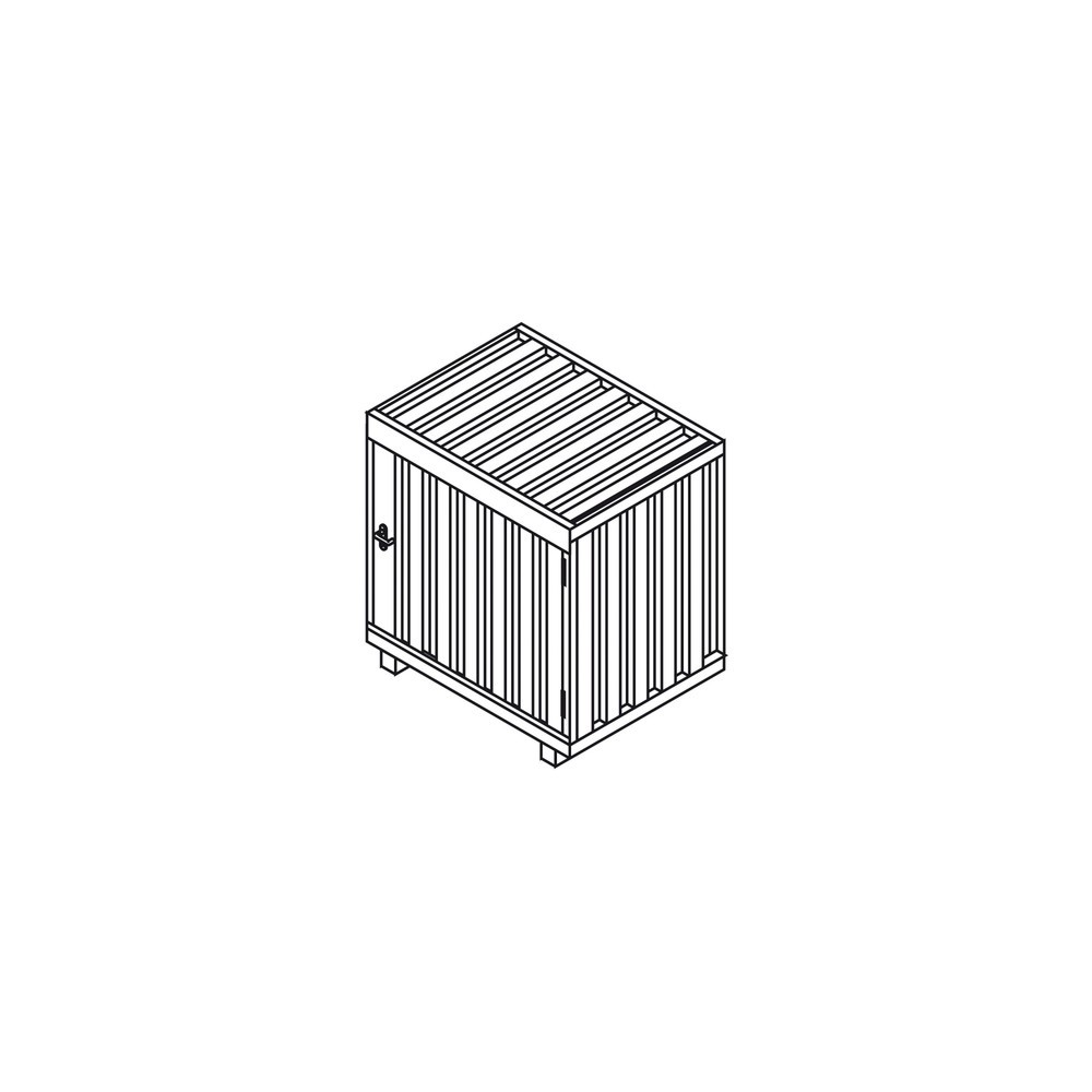 Produktabbildung Nr. 2: SAFE Entrepôt de bouteilles de gaz GB 1,galvanisé, monté, avec étagère grillagée, pour 11 bouteilles de gaz de 33 kg chacune