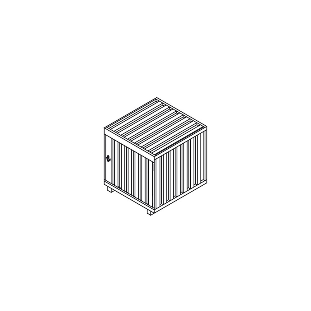 Produktabbildung Nr. 2: SAFE Entrepôt de bouteilles de gaz GB 2,galvanisé, monté, avec étagère grillagée, pour 14 bouteilles de gaz de 33 kg chacune