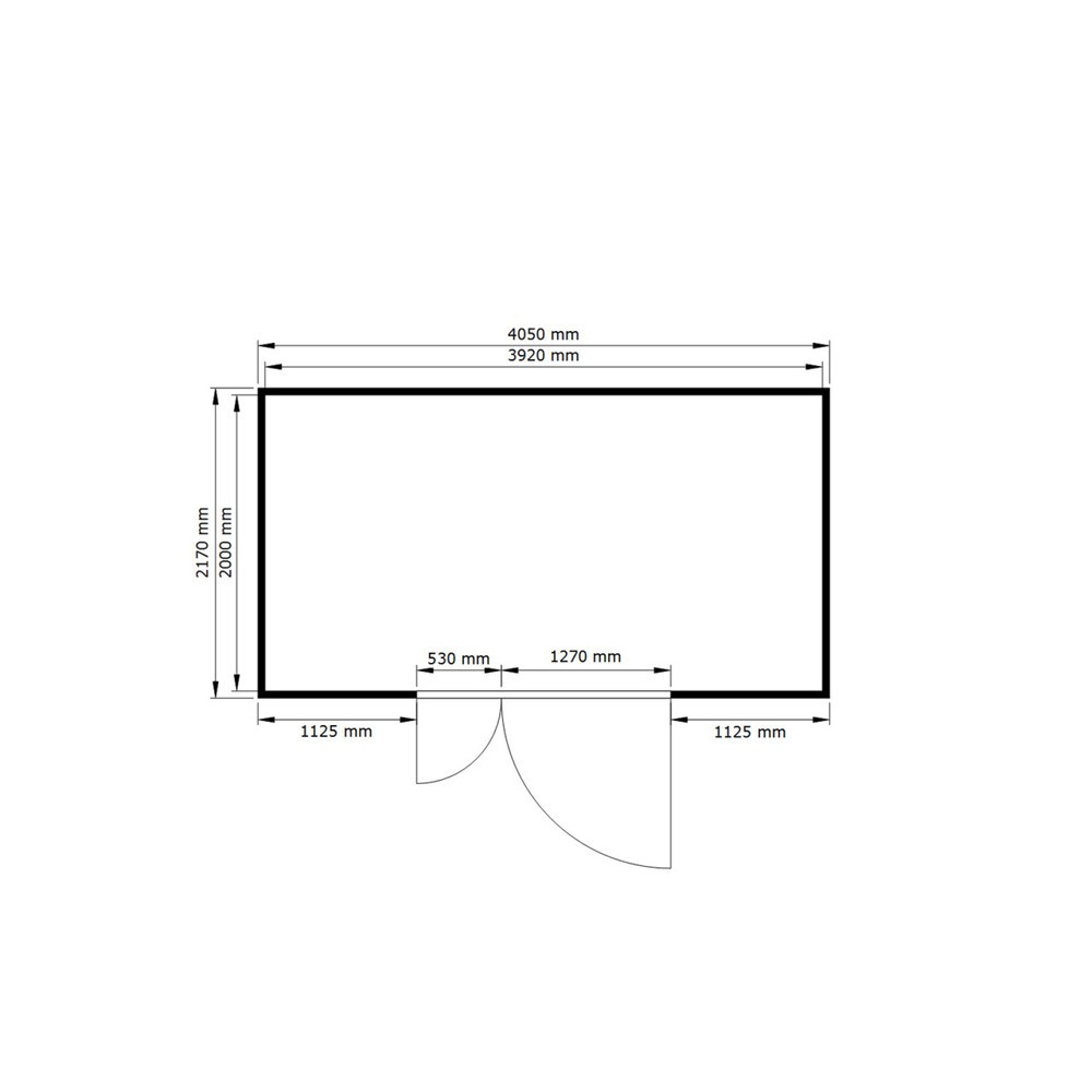Produktabbildung Nr. 2: SAFE Tank Gefahrstoffcontainer 1350 ECO, energieeffizient durch bedarfsgerechte Lüftersteuerung, Masse aussen 4350x2170x2300 mm, Doppelflügeltür (asymmetrische Teilung), mittig in Breitseite, Lagerfläche 8 m²