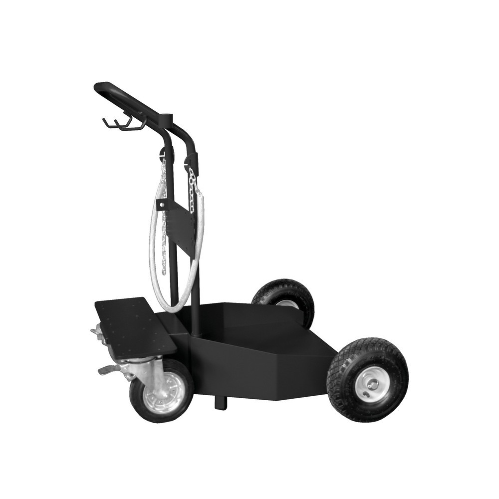 Produktabbildung: SAMOA-HALLBAUER  Fahrwagen für 200 l Gebinde mit 2 Lenkrollen und 2 Rädern