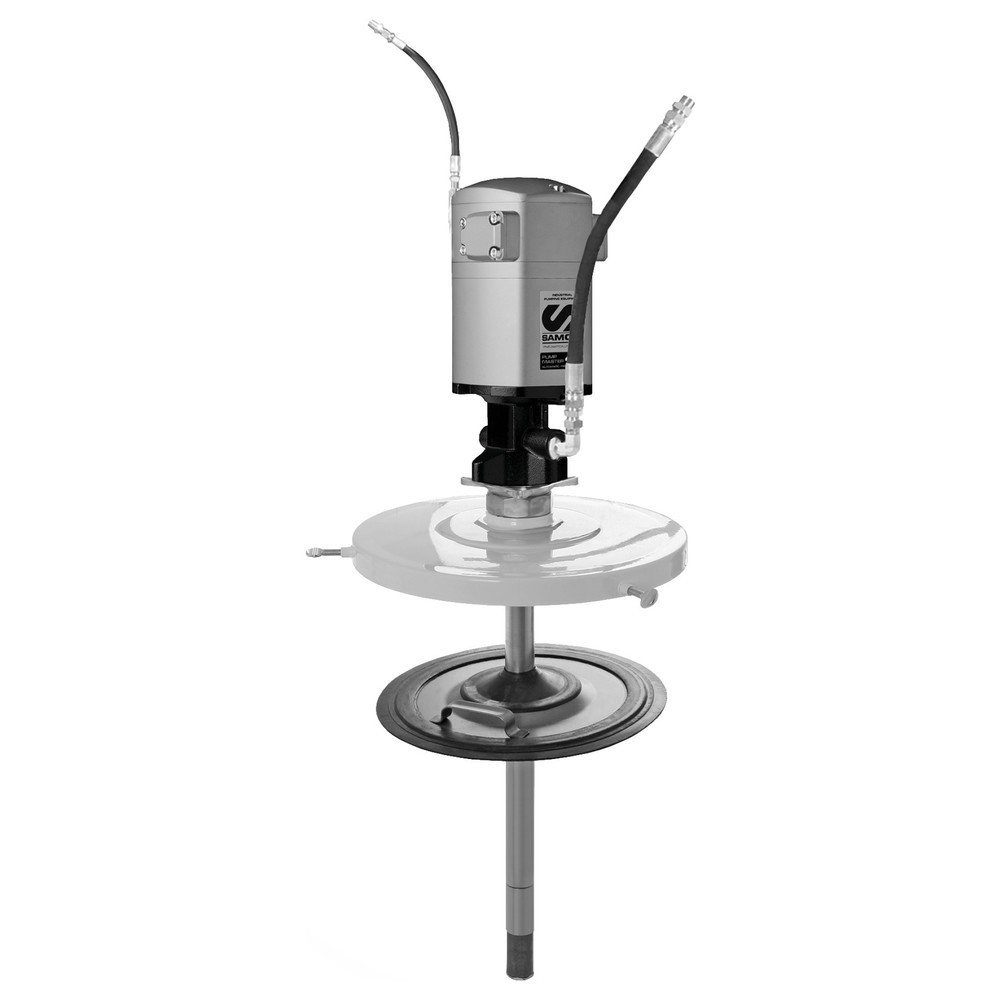 Illustration du produit: SAMOA-HALLBAUER Kit de pompage PM35 60:1 pour bidons de 50 kg avec flexible à graisse de 1,5 m et flexible pneumatique de 1 m