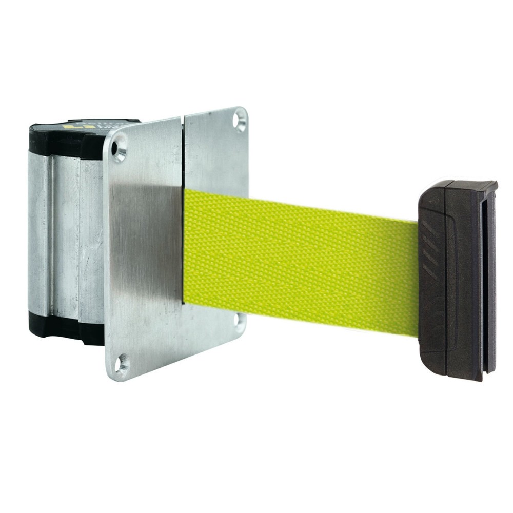 Illustration du produit: Sangle murale de délimitation L avec embout magnétique, longueur 3,7 m, jaune néon