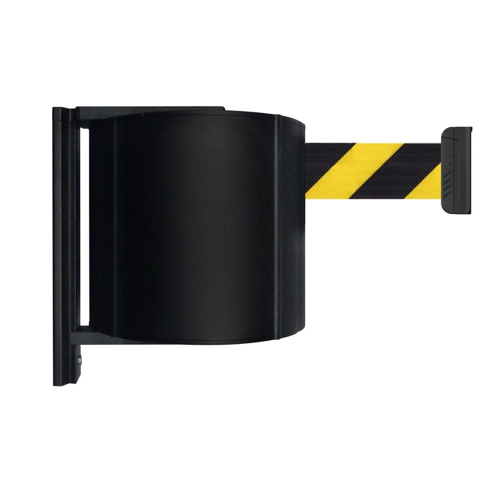 Illustration du produit: Sangle murale de délimitation XXL avec embout magnétique, longueur 10 m, strié en diagonale noir/jaune