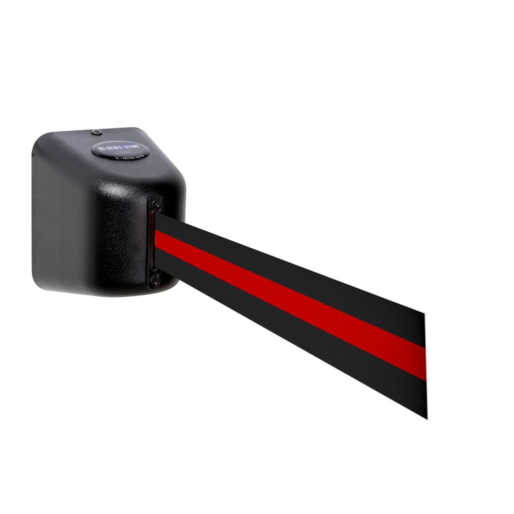 Produktabbildung Nr. 1: Sangle murale RS-GUIDESYSTEMS® avec boîtier en plastique, longueur d'extension 5 m, strié à l'horizontale noir/rouge