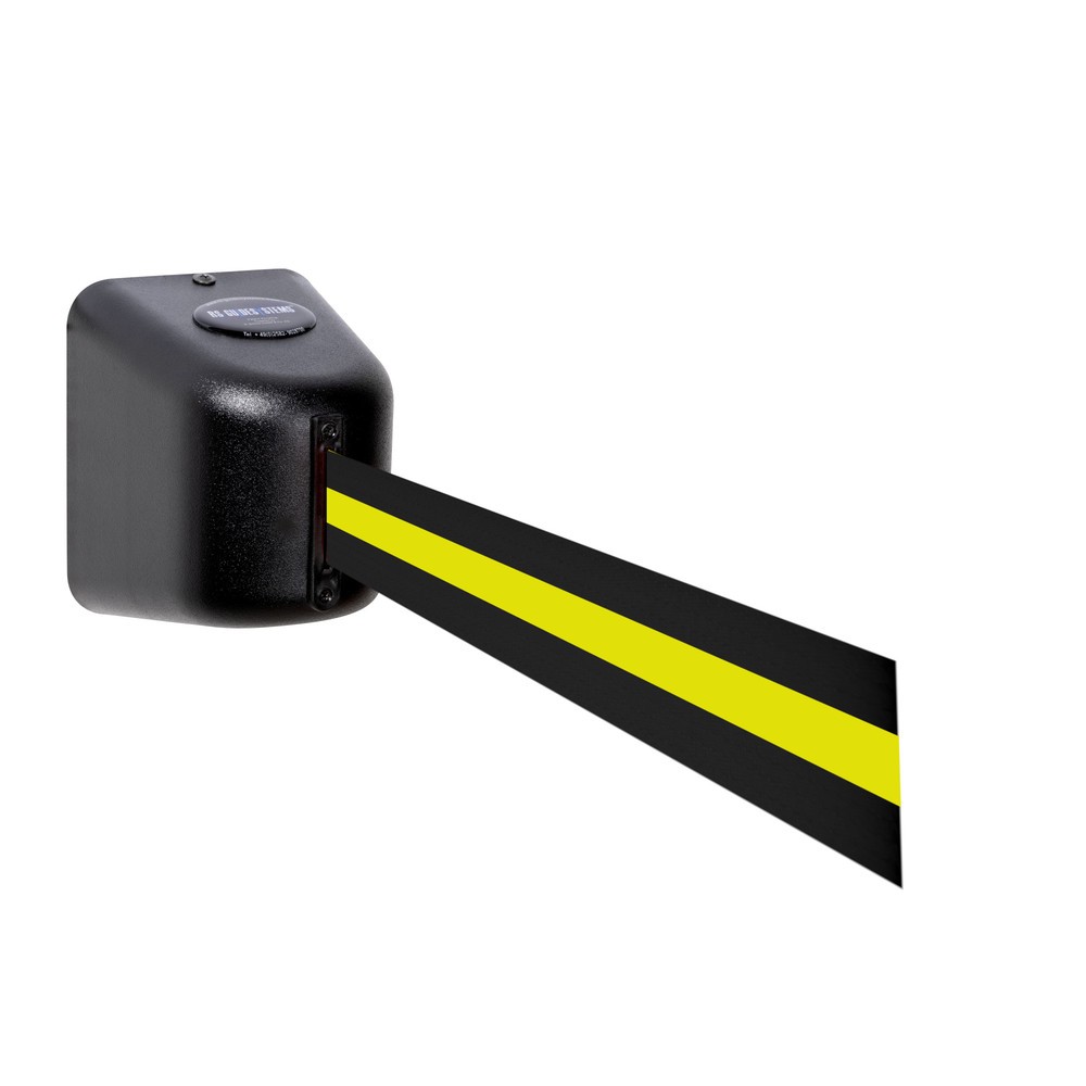 Produktabbildung Nr. 1: Sangle murale RS-GUIDESYSTEMS® avec boîtier en plastique, longueur d'extension 5 m, strié à l'horizontale noir / jaune