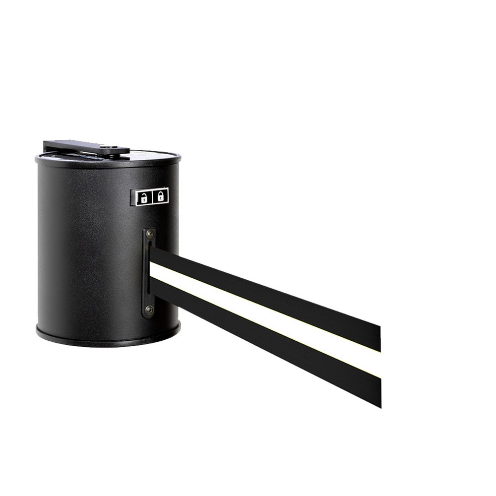 Produktabbildung Nr. 1: Sangle murale RS-GUIDESYSTEMS® avec boîtier métallique, longueur d'extension 20 m, strié à l'horizontale noir / blanc