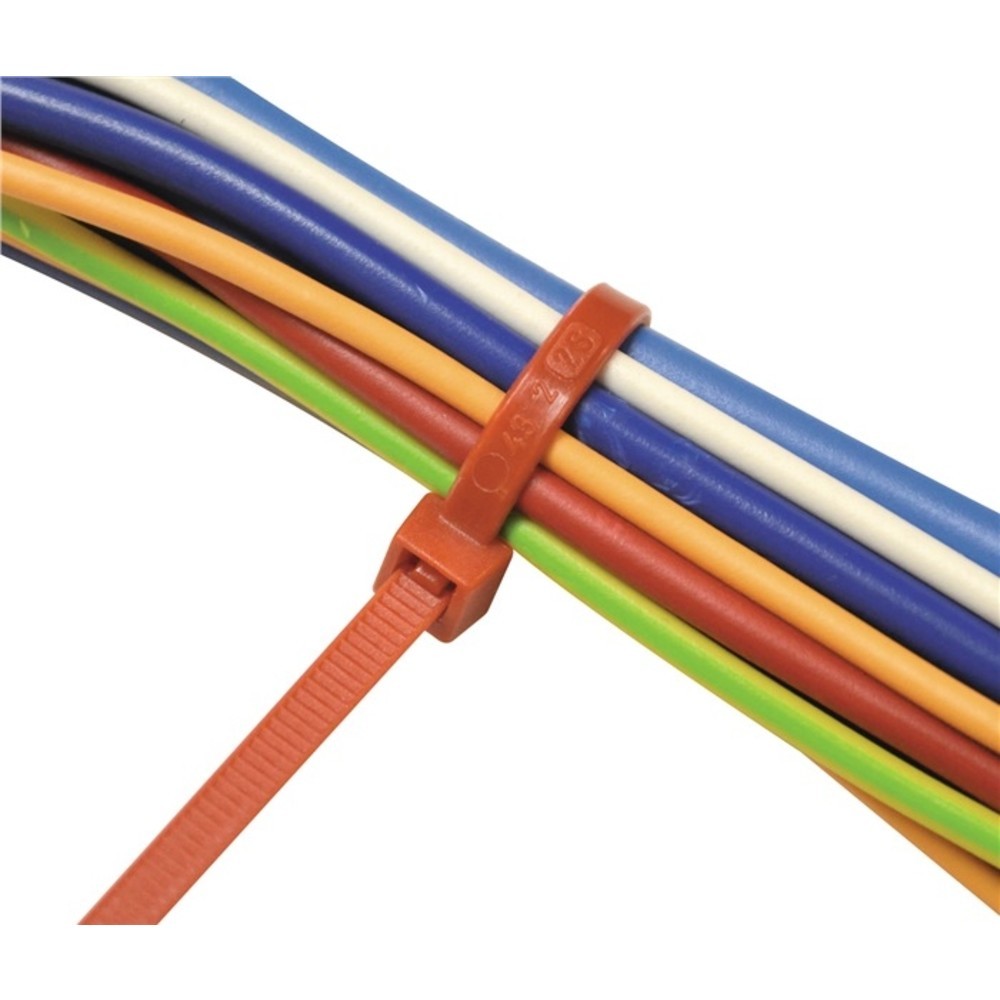 Produktabbildung Nr. 3: Kabelbinder L.280mm B.4,5mm PA rot,RAL 3000 n.UV-beständig 100St./Btl.SAPI SELCO