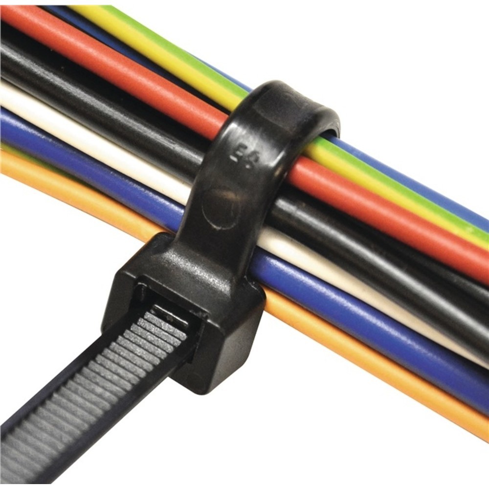 Produktabbildung Nr. 3: Kabelbinder L.100mm B.2,5mm PA schwarz n.UV beständig 100St./Btl.SAPI SELCO