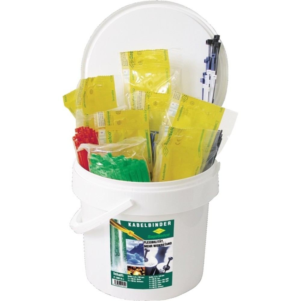 Produktabbildung Nr. 2: Kabelbinderset 1500-tlg.PA SAPI SELCO