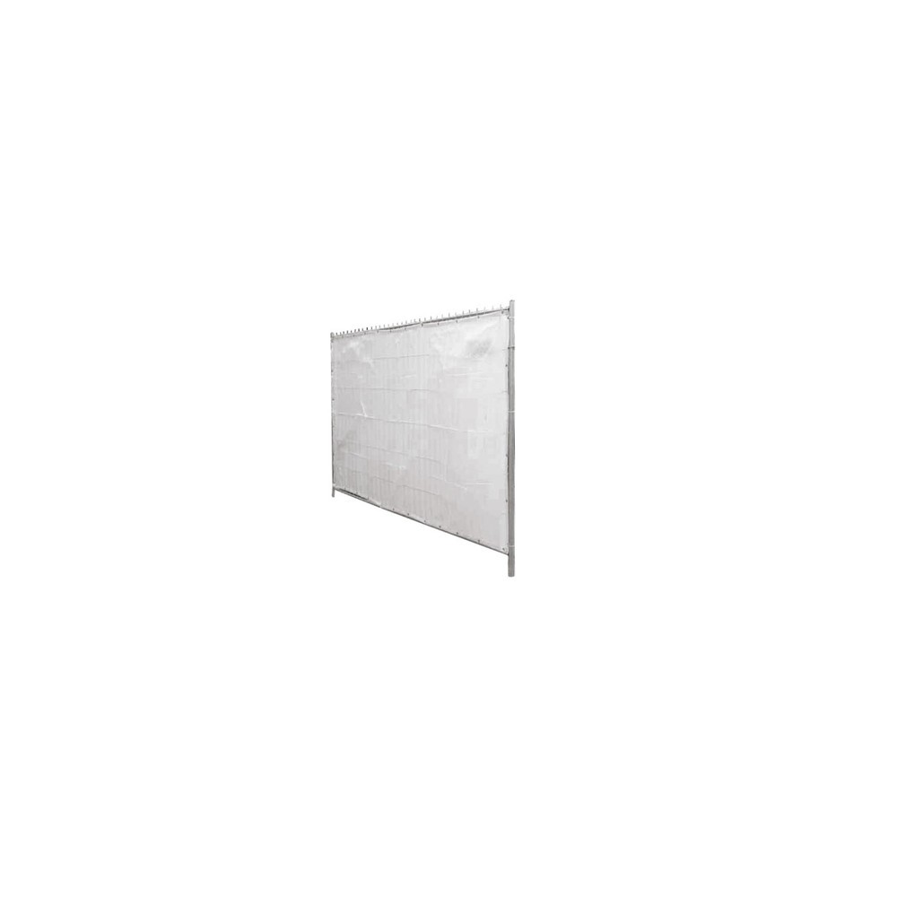 Illustration du produit: Schake Bâche de protection visuelle pour clôture de chantier sur roulettes, 20 m, blanc