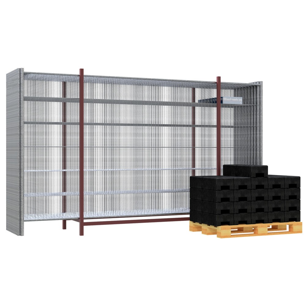 Illustration du produit: Schake Kit de clôture de chantier « Profi », 29 éléments + pieds, praticable sur 2 côtés