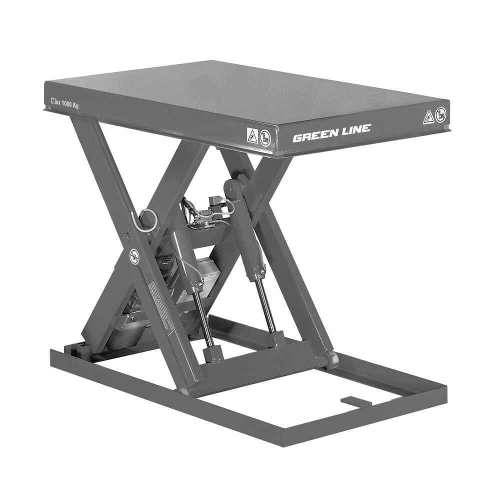 Produktabbildung: Scheren-Hubtisch GREEN-LINE, TK 1.000 kg, Plattform à 1.250 x 1.000 mm