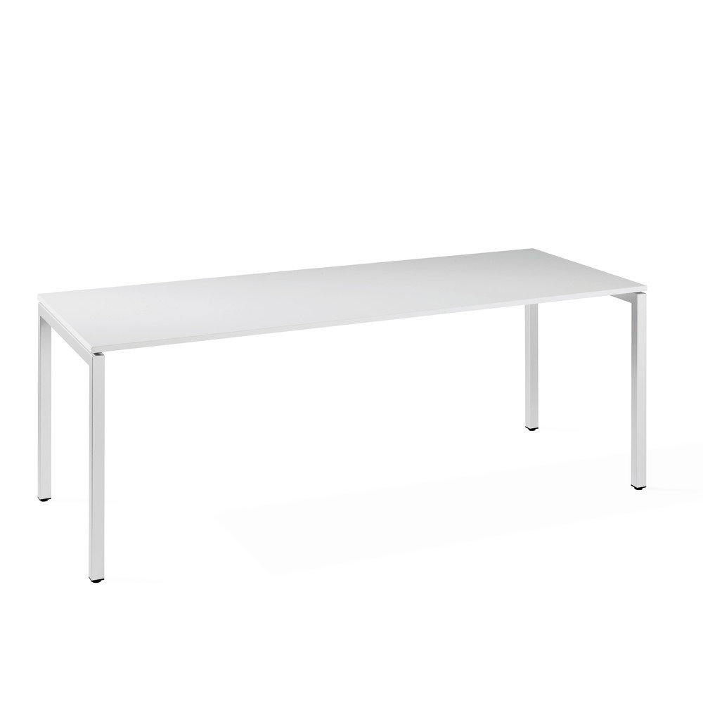 Produktabbildung Nr. 2: HEMMDAL Büro-Schreibtisch Simplify, 4-Fuss Gestell, BxT 1.800 x 800 mm, weiss