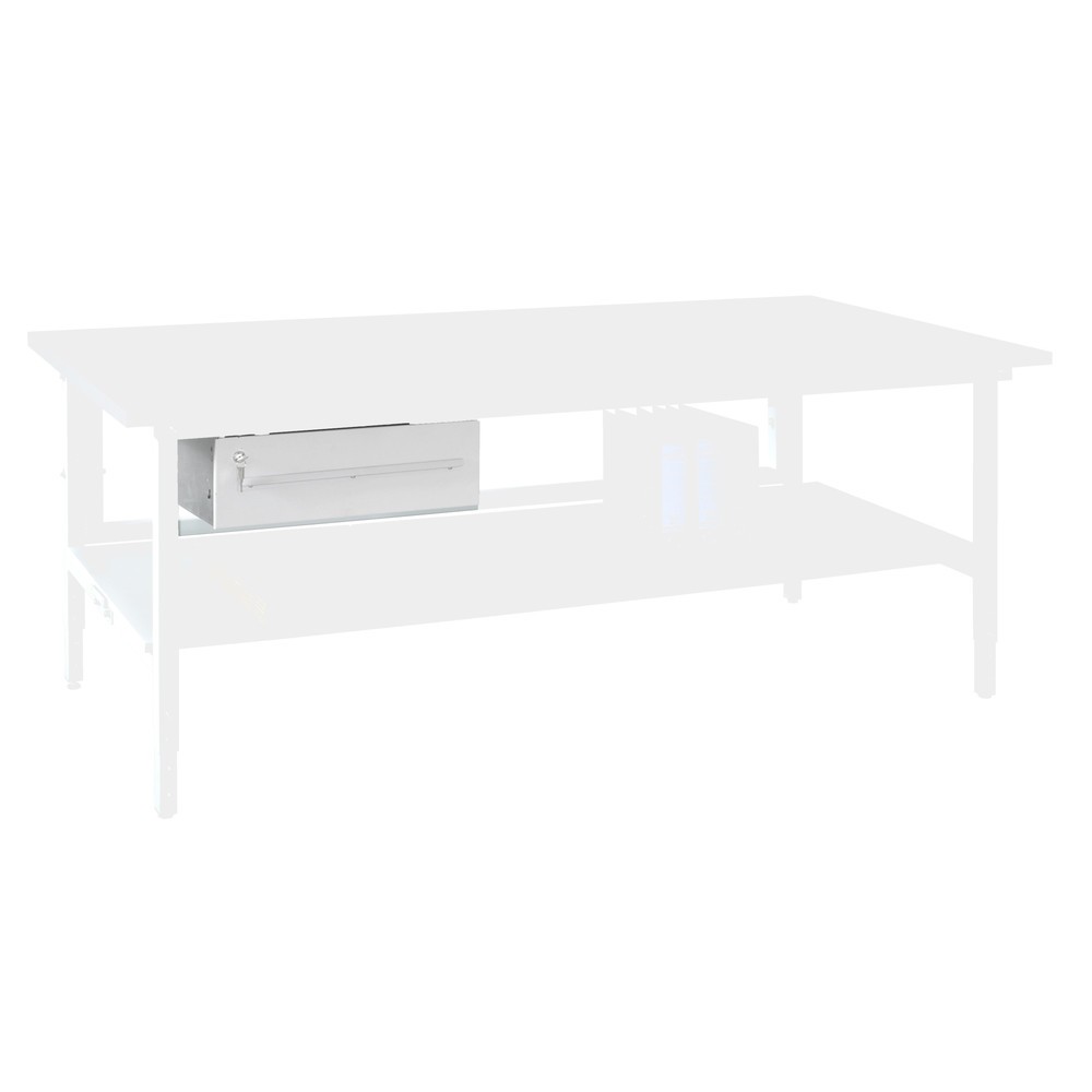 Produktabbildung: Schublade, abschliessbar, für Packtisch, HxBxT 160 x 490 x 450 mm, lichtgrau