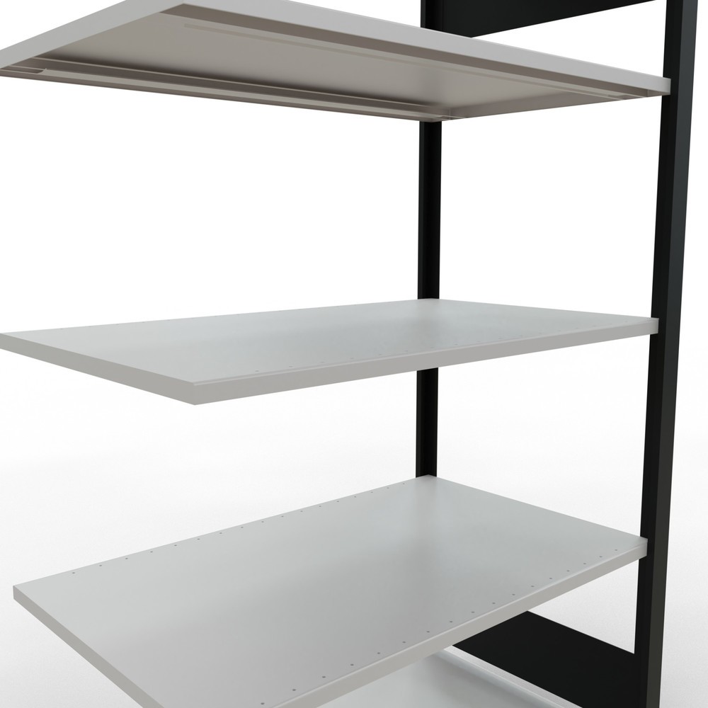 Produktabbildung Nr. 4: SCHULTE Aktenregal AF, doppelseitig, ohne Mittelanschläge, FL 150 kg, schwarz, HxBxT 1.800 x 1.000 x 600 mm