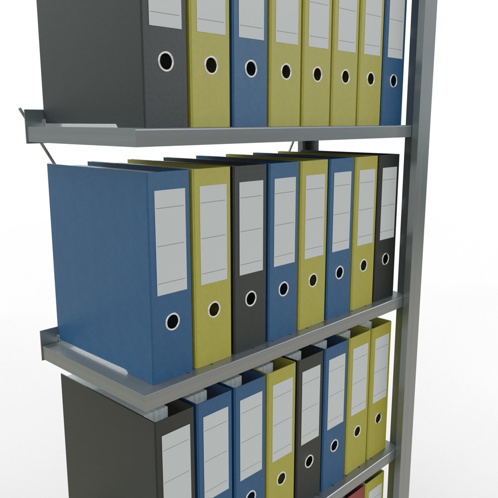 Produktabbildung Nr. 4: SCHULTE Aktenregal AF, einseitig, mit Endanschlägen, FL 85 kg, HxBxT 2.000 x 750 x 300 mm