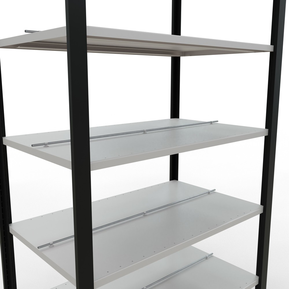 Produktabbildung Nr. 4: SCHULTE Aktenregal GF, doppelseitig, mit Mittelanschlägen, FL 150 kg,, schwarz, HxBxT 2.300 x 1.000 x 600 mm