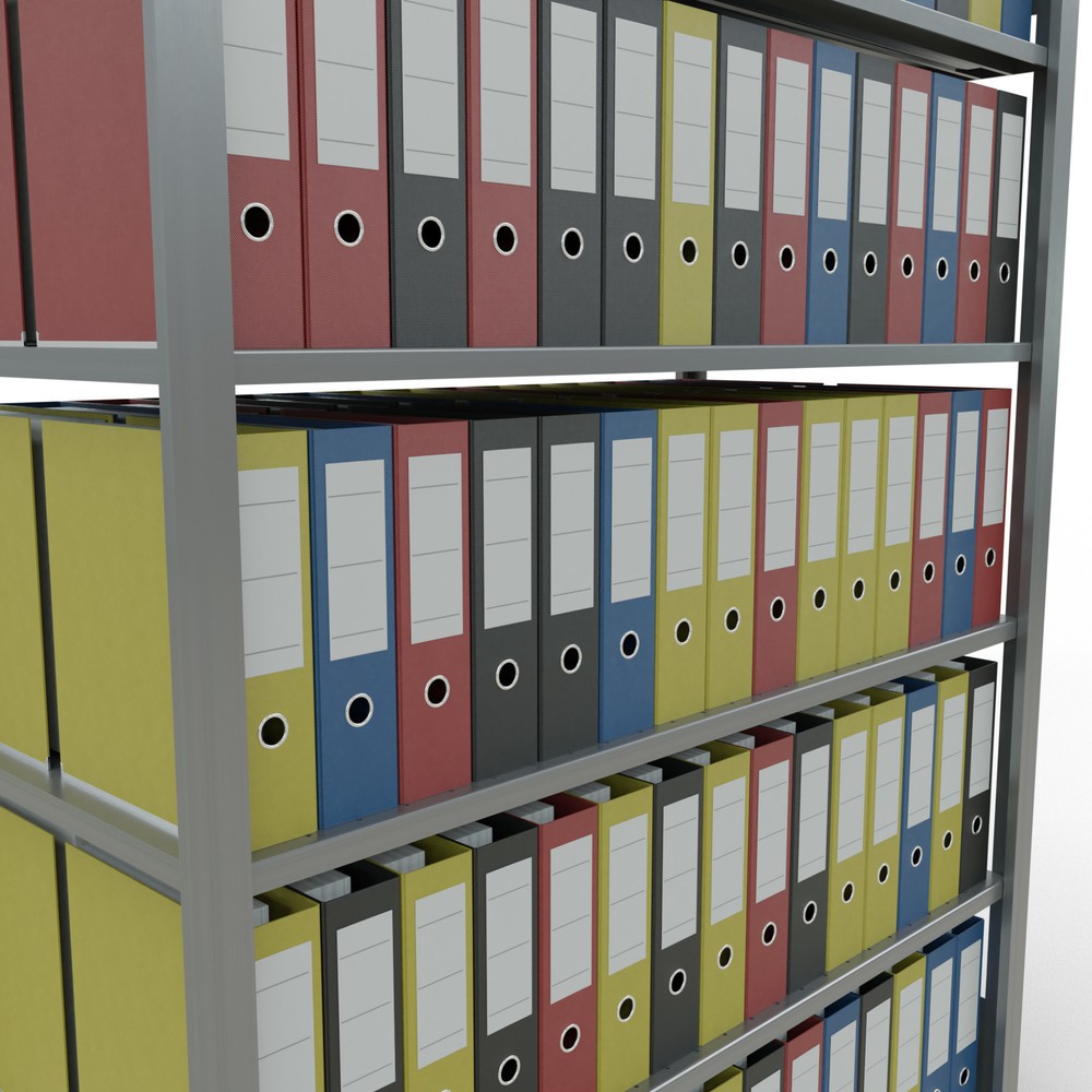 Produktabbildung Nr. 3: SCHULTE Aktenregal GF, doppelseitig, ohne Mittelanschläge, FL 150 kg, HxBxT 2.000 x 1.300 x 600 mm