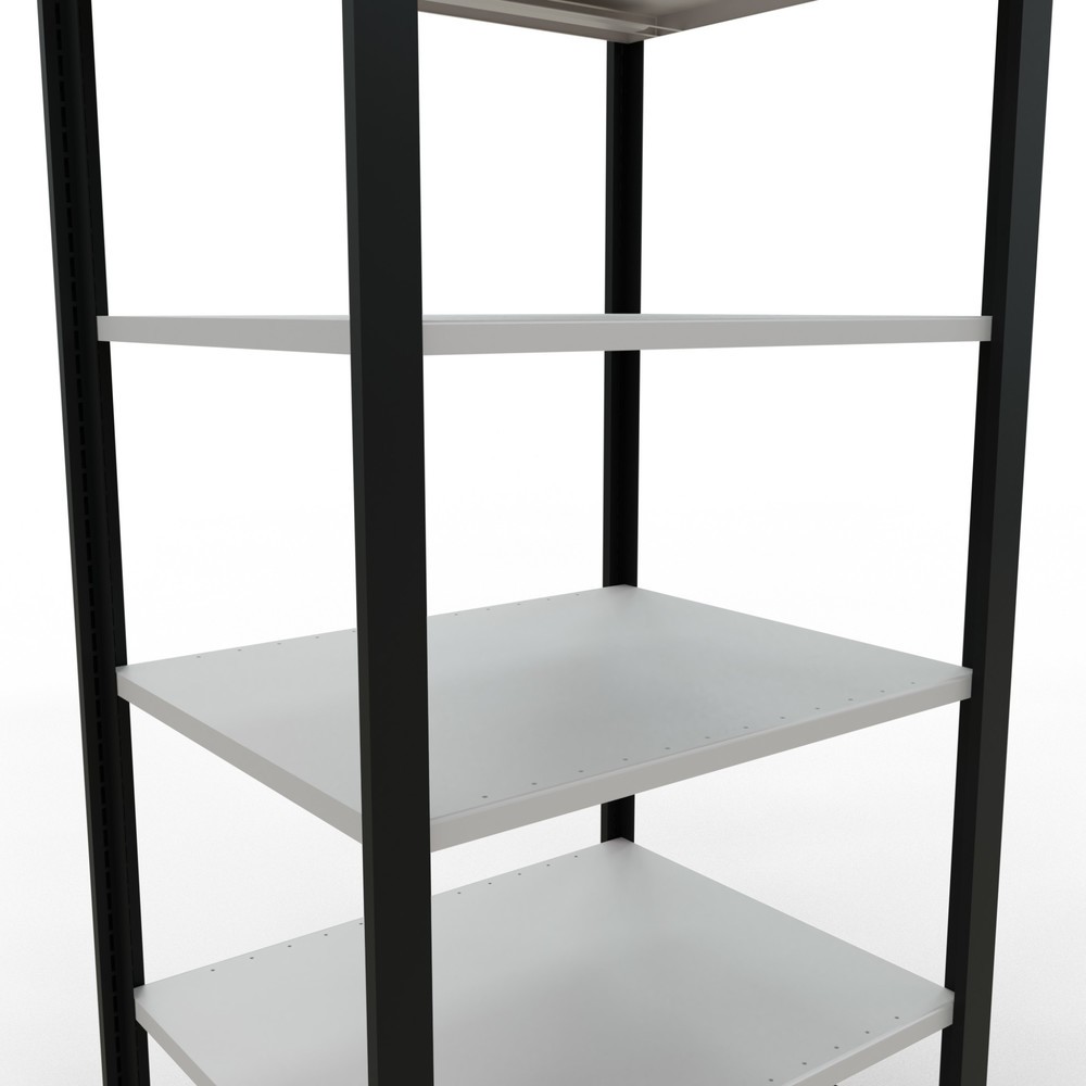 Produktabbildung Nr. 4: SCHULTE Aktenregal GF, doppelseitig, ohne Mittelanschläge, FL 150 kg, schwarz, HxBxT 2.000 x 750 x 600 mm