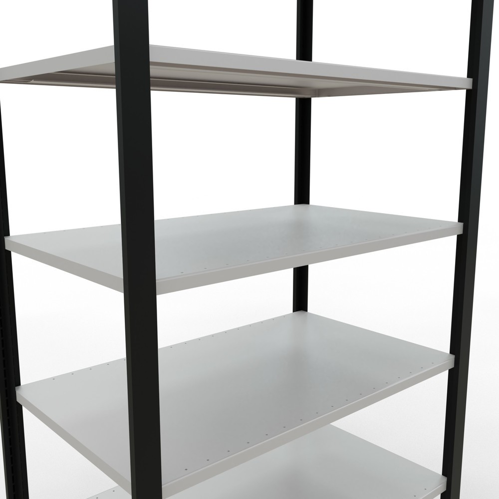 Produktabbildung Nr. 4: SCHULTE Aktenregal GF, doppelseitig, ohne Mittelanschläge, FL 150 kg, schwarz, HxBxT 2.300 x 1.000 x 600 mm