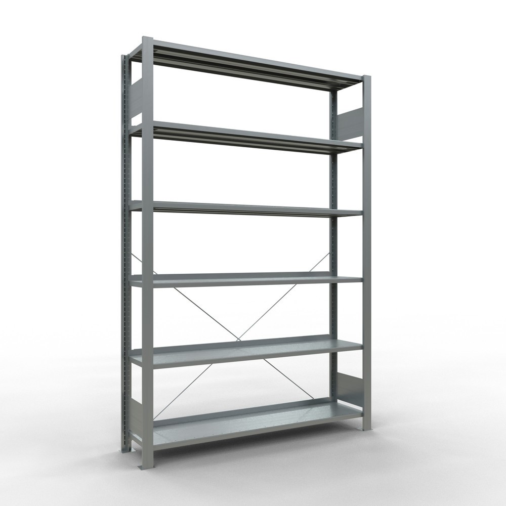 Produktabbildung: SCHULTE Aktenregal GF, einseitig, mit Endanschlägen, FL 85 kg, HxBxT 2.000 x 1.300 x 300 mm